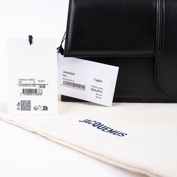 JACQUEMUS The long Bambino LES CLASSIQUES Women Black New Authentic $1190 - Picture 13 of 14